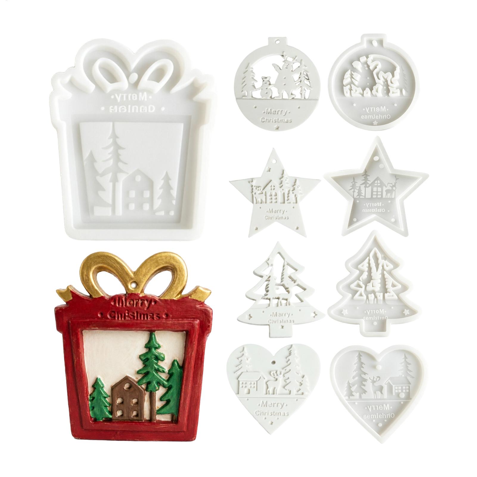 Soap Making Kit For Beginners - 5Pcs Christmas Silicone Molds Resin Epoxy