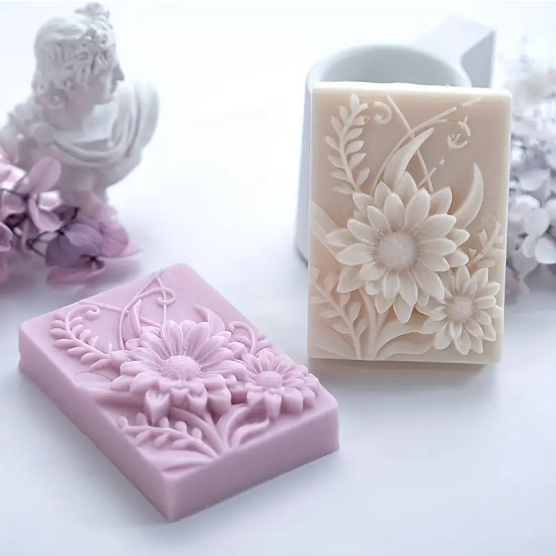 3D Flower Square Soap Silicone - Soap Making Instructions ulasan dan harga