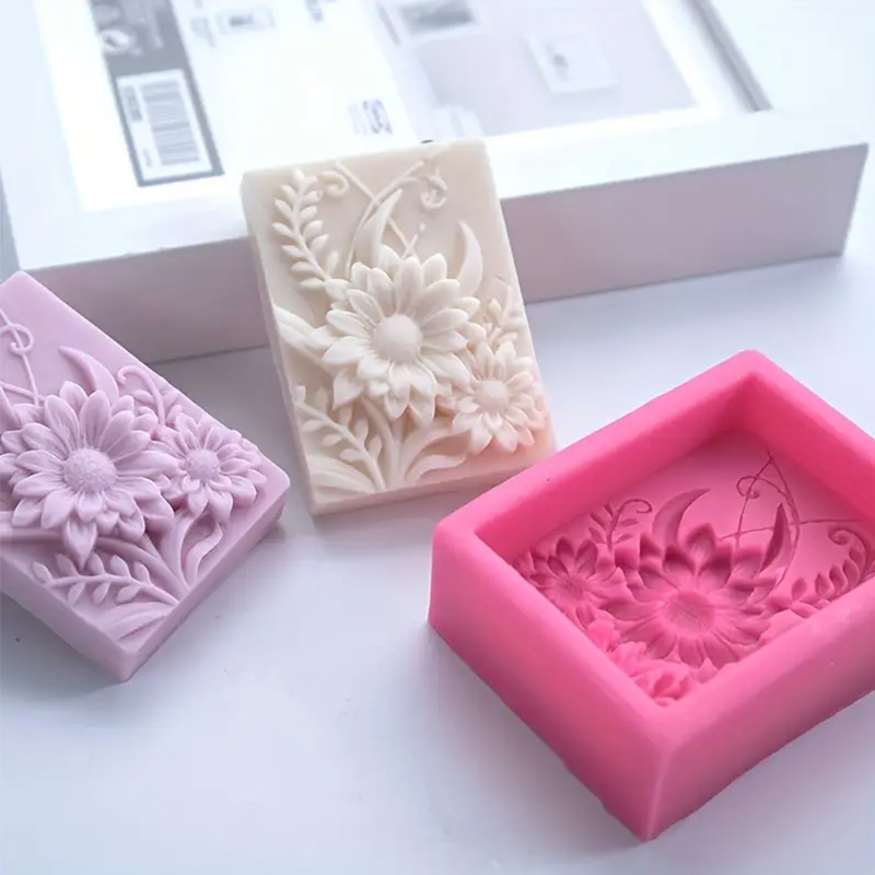 3D Flower Square Soap Silicone - Soap Making Instructions ulasan dan harga