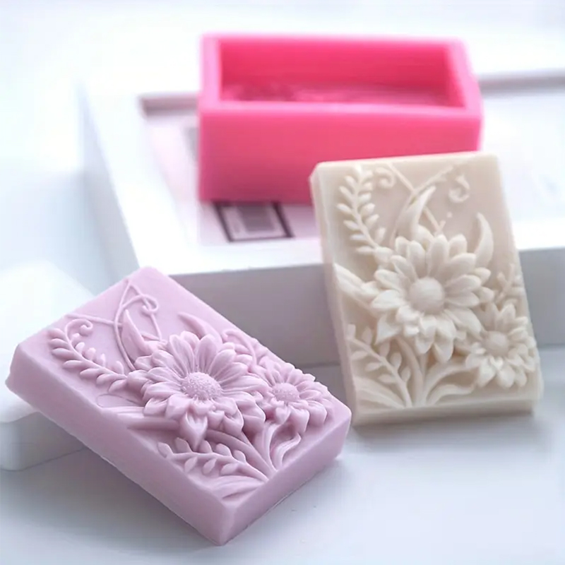 3D Flower Square Soap Silicone - Soap Making Instructions ulasan dan harga
