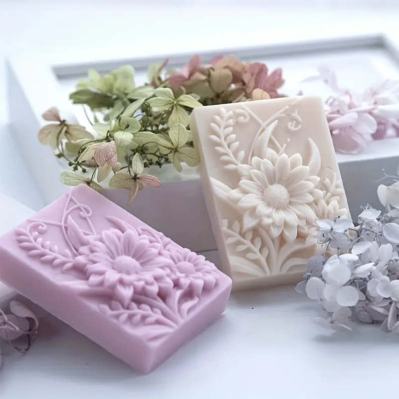 3D Flower Square Soap Silicone - Soap Making Instructions ulasan dan harga