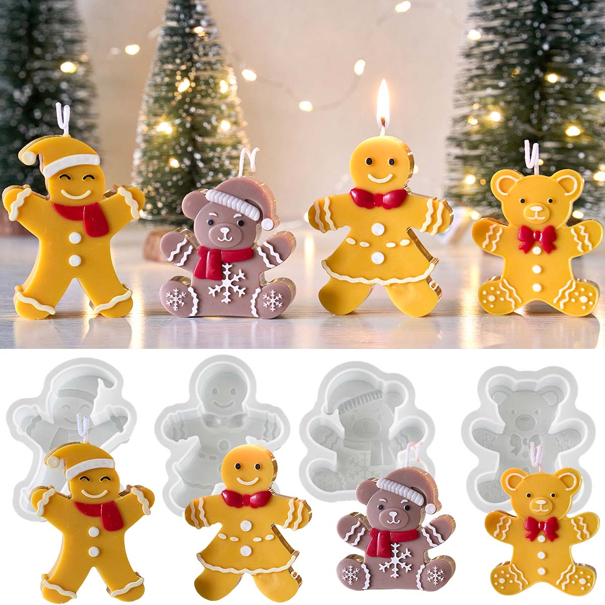 Gingerbread Man Bear Silicone  - Soap Making Gifts ulasan dan harga