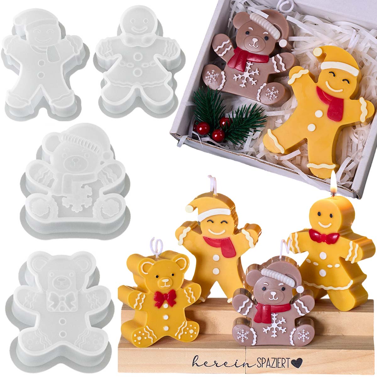 Gingerbread Man Bear Silicone  - Soap Making Gifts ulasan dan harga