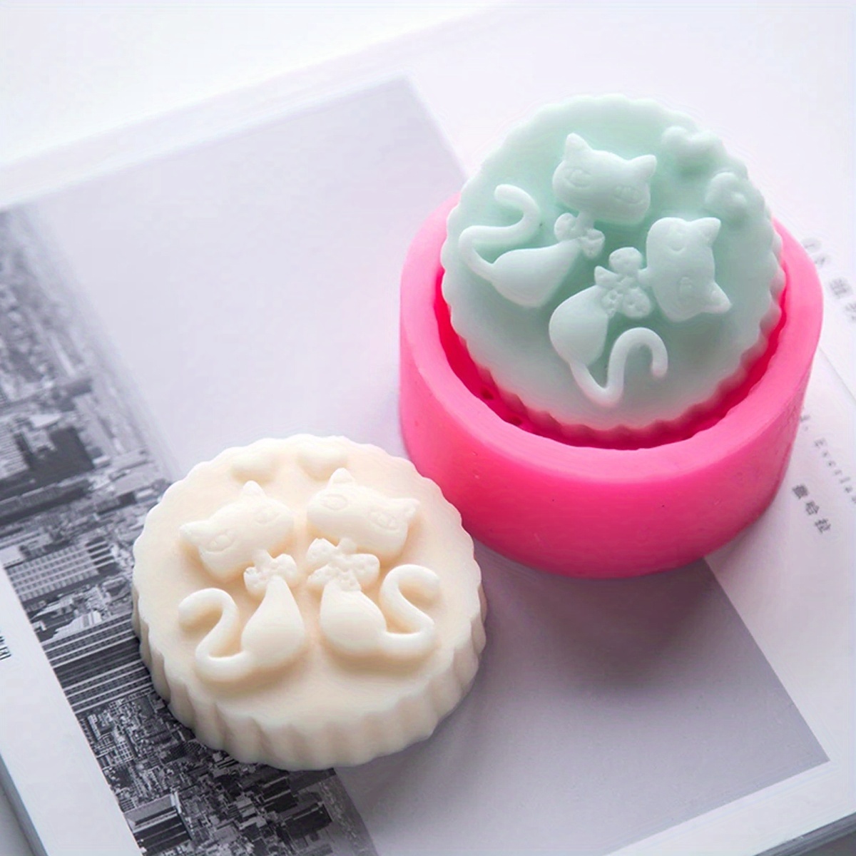 1-Piece Silicone Cat Soap Mold - Soap Making Instructions ulasan dan harga
