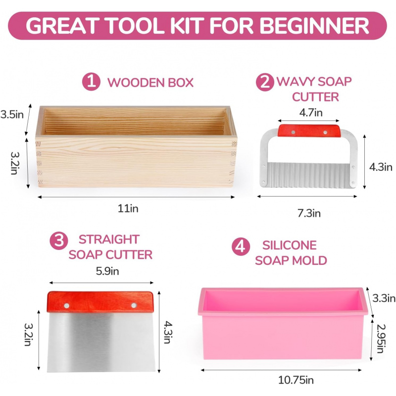 1 Pieces42Ounce soap mold with - Soap Making Diy Kit ulasan dan harga